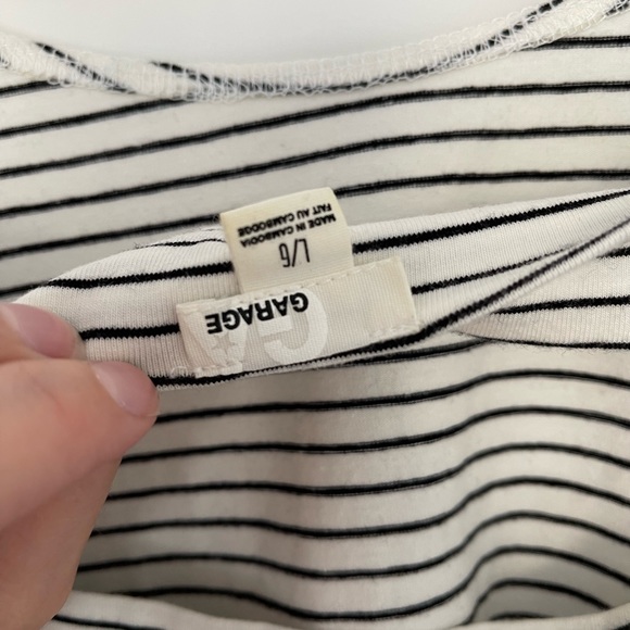 💕3/20$ Garage Boat Neck Open Back Long Sleeve Shirt - Picture 5 of 5